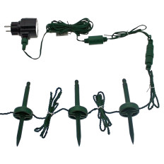 Catena di luci led giardino set 24 h160mm 24mt luce fissa cavo 4mt