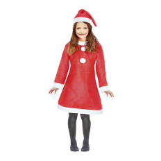 Vestito costume Babbo Natale feltro bambina addobbi natalizi bambini festa
