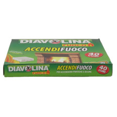 Diavolina accendifuoco 240 cubi 6 confezioni accendi fuoco stufe camini barbecue