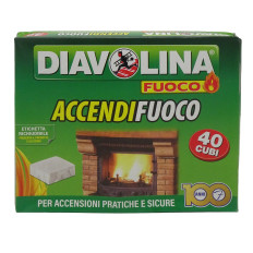 Diavolina accendifuoco 240 cubi 6 confezioni accendi fuoco stufe camini barbecue