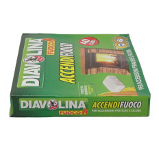 Diavolina accendifuoco 240 cubi 6 confezioni accendi fuoco stufe camini barbecue