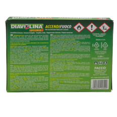 Diavolina accendifuoco 240 cubi 6 confezioni accendi fuoco stufe camini barbecue