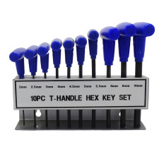 Set chiavi esagonali impugnatura T 10pz metriche chiave brugola 2mm a 10mm