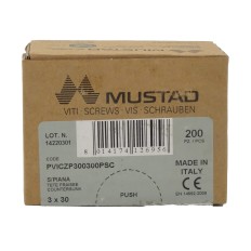 Viti acciaio inox A2 testa svasata piana Panel-vit Mustad legno lamiere esterni