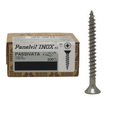 Viti acciaio inox A2 testa svasata piana Panel-vit Mustad legno lamiere esterni