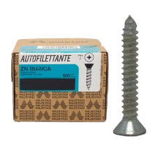Viti per ferro autofilettanti testa svasata piana Mustad drillex acciaio zincato