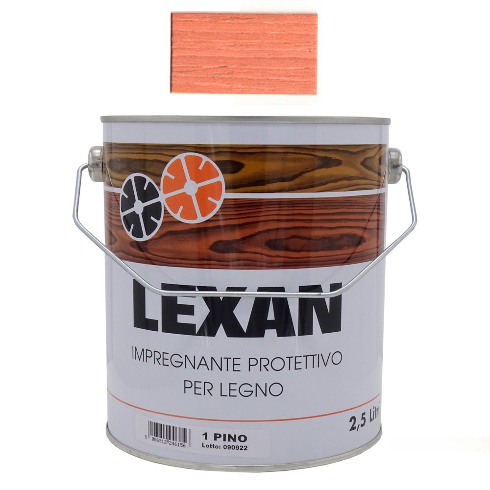 Vernice impregnante legno esterno sintetico solvente 2,5lt Brandini colori
