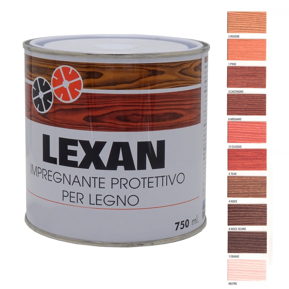 Impregnante legno esterno professionale sintetico solvente 750ml Brandini colori