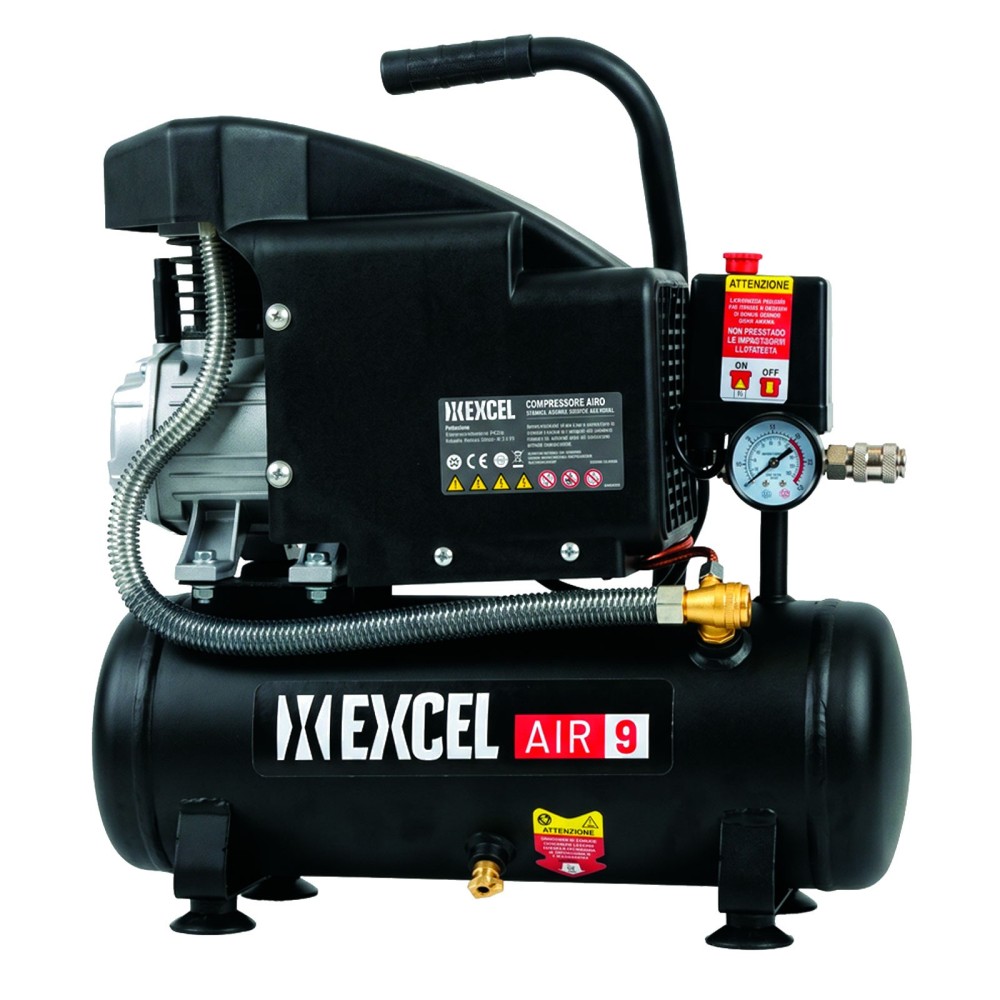 Compressore coassiale lubrificato Excel Air 9 monofase 9 litri