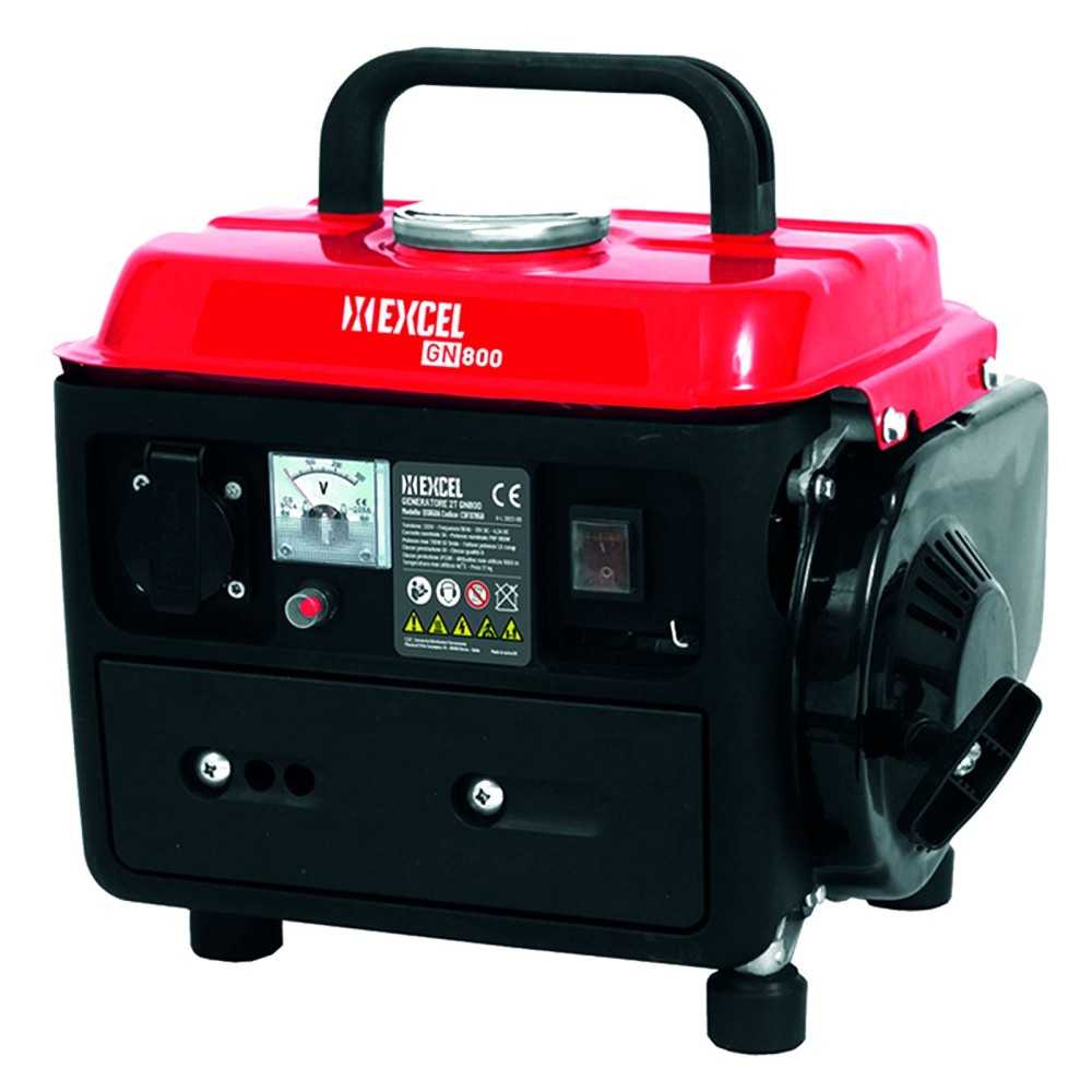 Generatore di corrente a scoppio Excel 800W 63cc 2 tempi 1 DC 12V 1 presa monofase